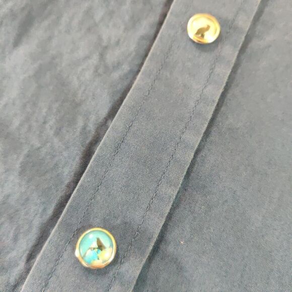 Modern Amusement bird button front camp shirt sz L - Picture 5 of 8